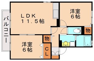 水巻駅 徒歩10分 1階の物件間取画像